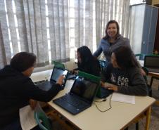 NRE Pitanga incentivando iniciação à programação através do Scratch
