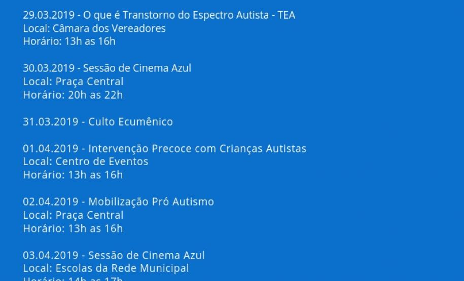AUTISMO: Semana de Conscientização - 01 a 05 de abril AUTISMO: Semana de Conscientização - 01 a 05 de abril